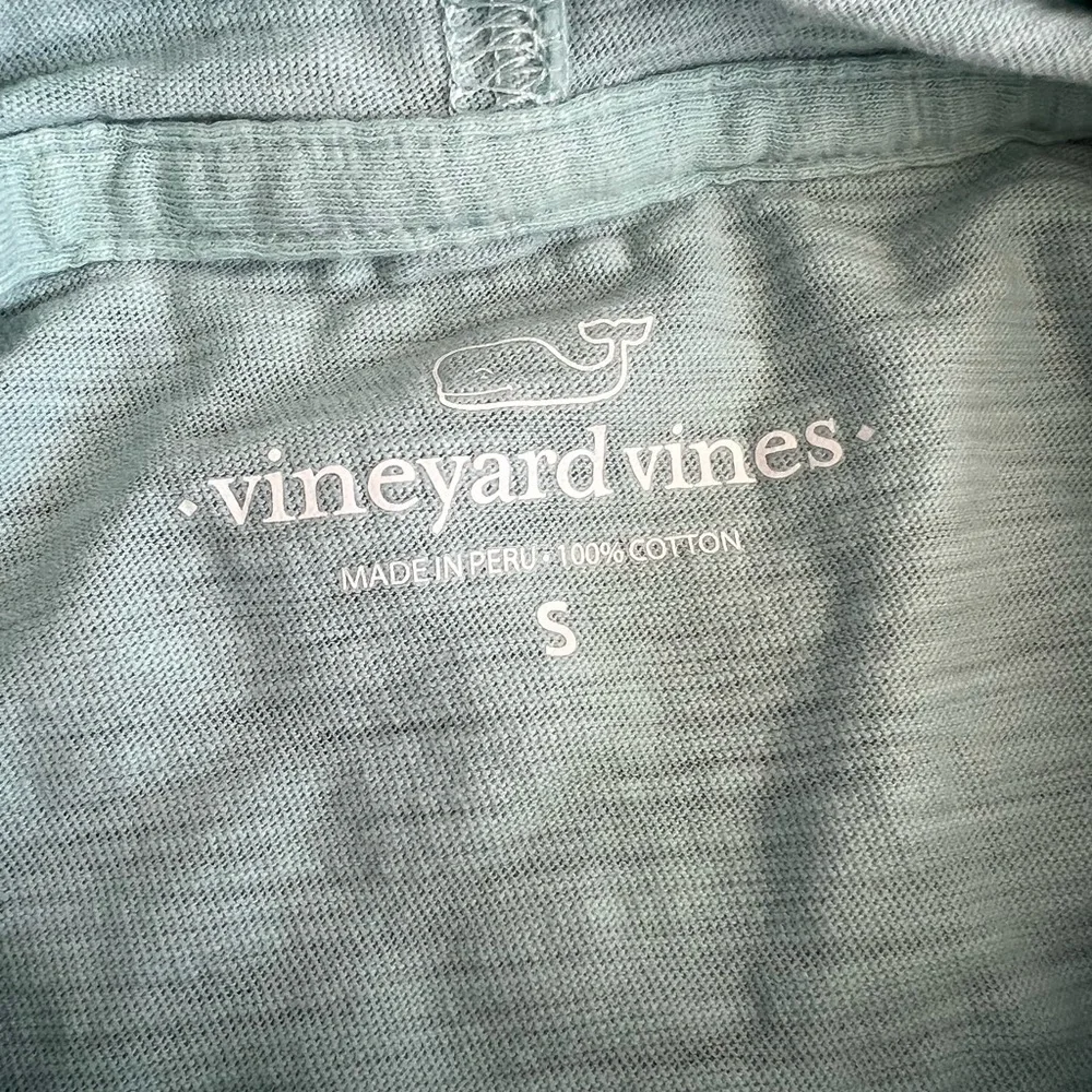 Vineyard Vines long sleeve hooded slub knit fabric  previously loved S mint/blue - Picture 8 of 8